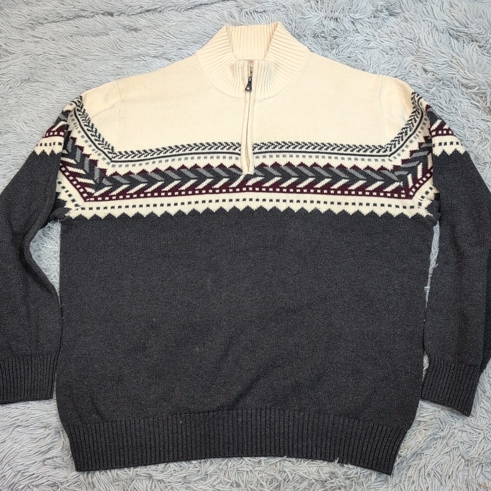 Weatherproof Vintage Sweater Womens XXL Gray Half Zip Soft Cozy Comfort Casual